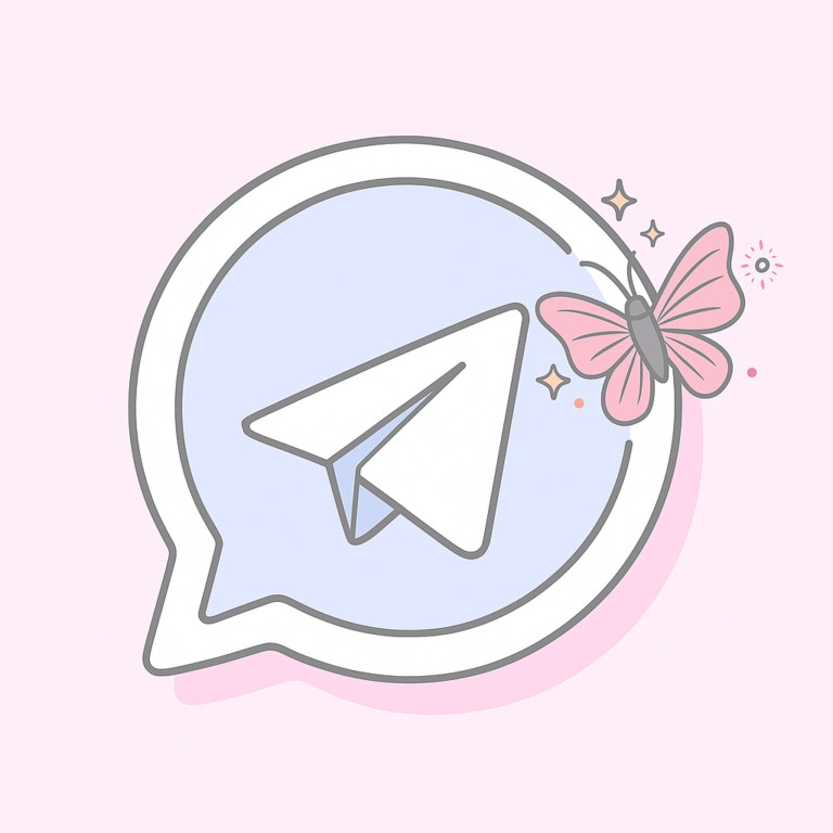 Telegram Highlight Icon – Kawaii Pastel Pink Aesthetic (Free Download)
