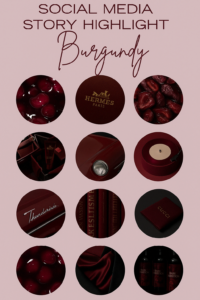 12 Instagram Highlight Covers Burgundy Themed Instagram 