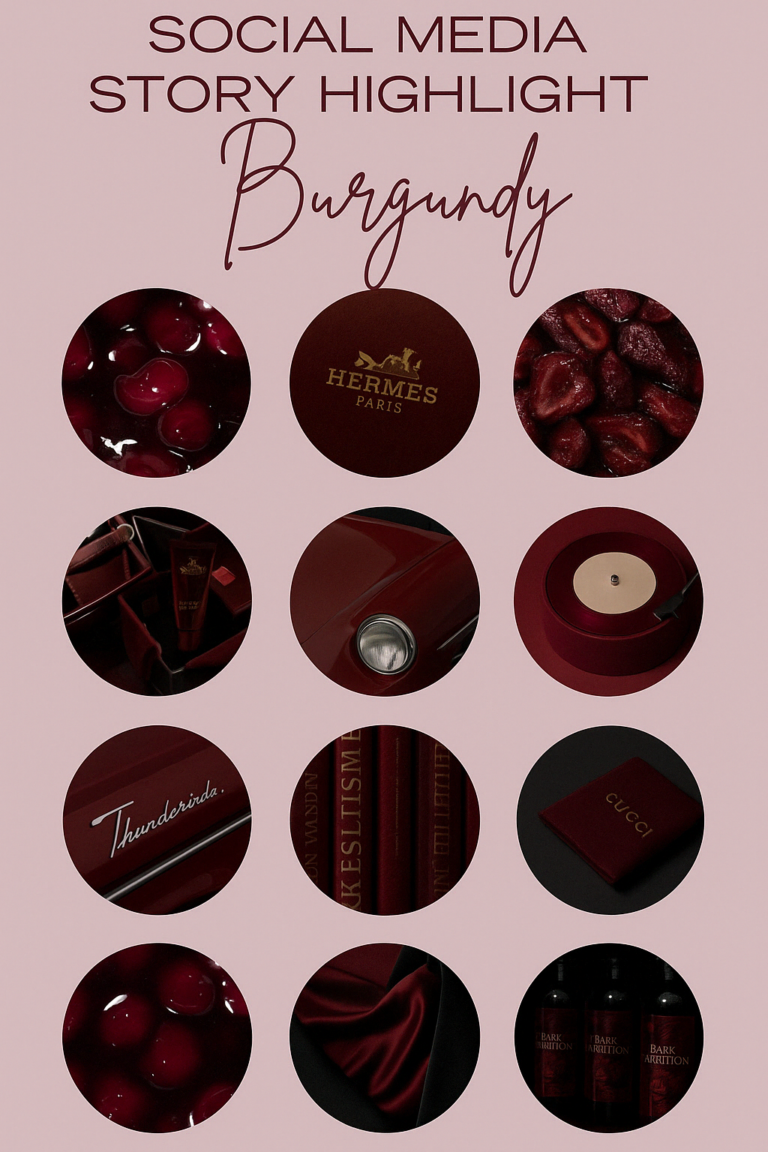 12 Instagram Highlight Covers Burgundy Themed Instagram 